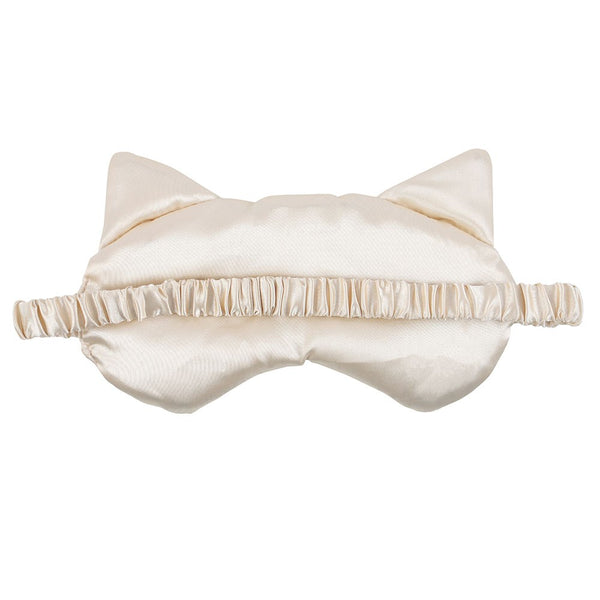 White Cat Satin Sleep Mask