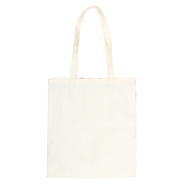 White Cat Print Tote Bag