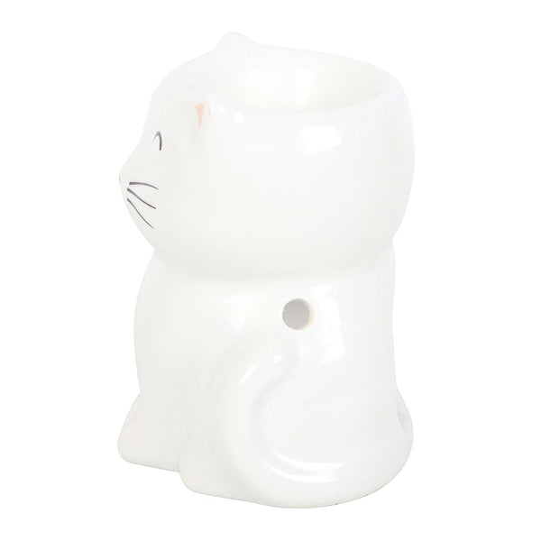White Happy Cat Oil Burner