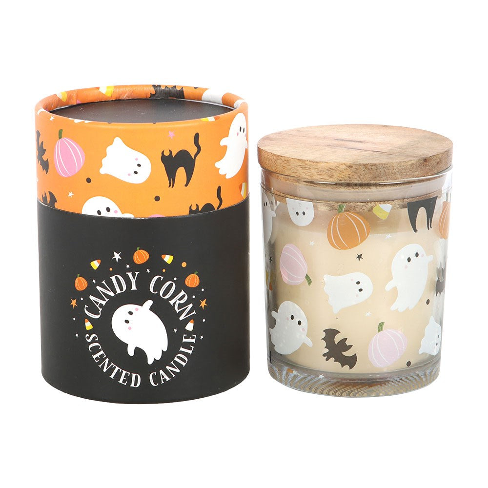 Sweet And Spooky Candy Corn Candle