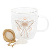 Luna Moth Glass Mug with Tea Diffuser