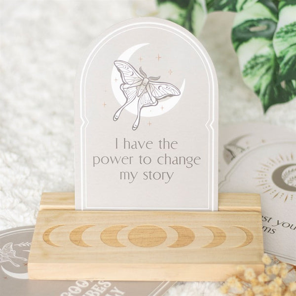 Luna Moth Affirmation Cards & Stand