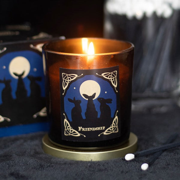 Moon Gazing Hares Friendship Candle