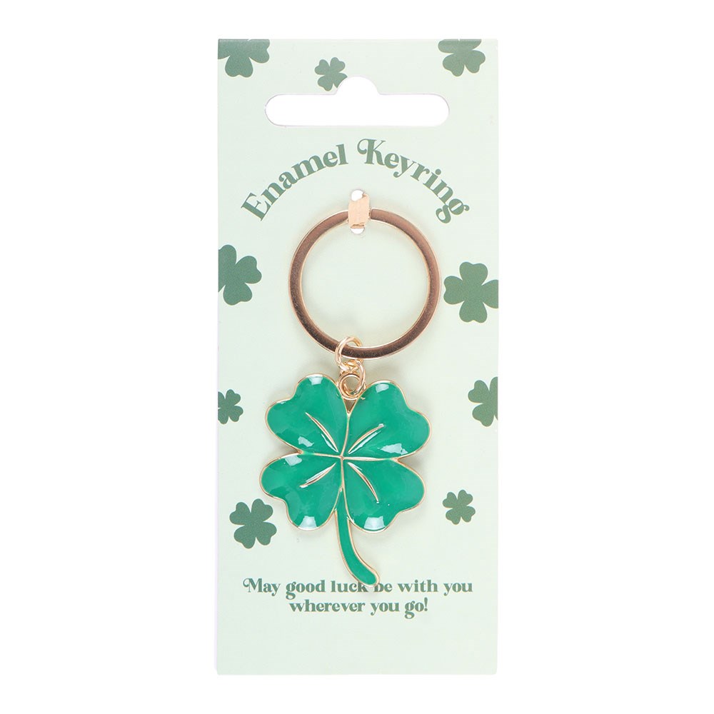 Lucky Four Leaf Clover Keyring