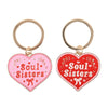 Pair Of Soul Sisters Love Heart Keyring