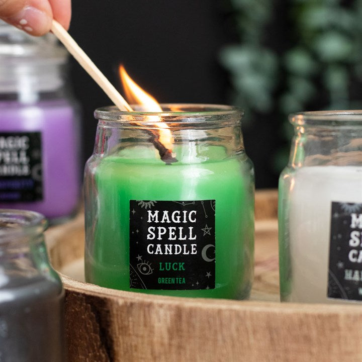 Green Tea Luck Spell Candle Jar