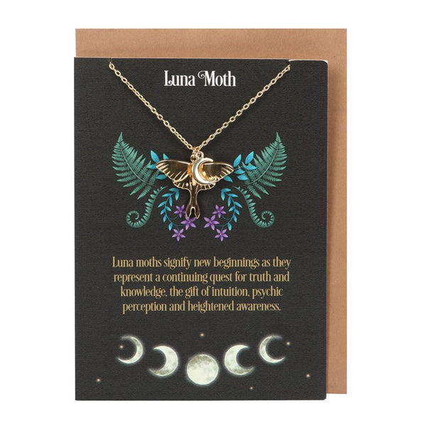 Luna Moth Necklace Card