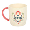 Mum Folk Heart Mug