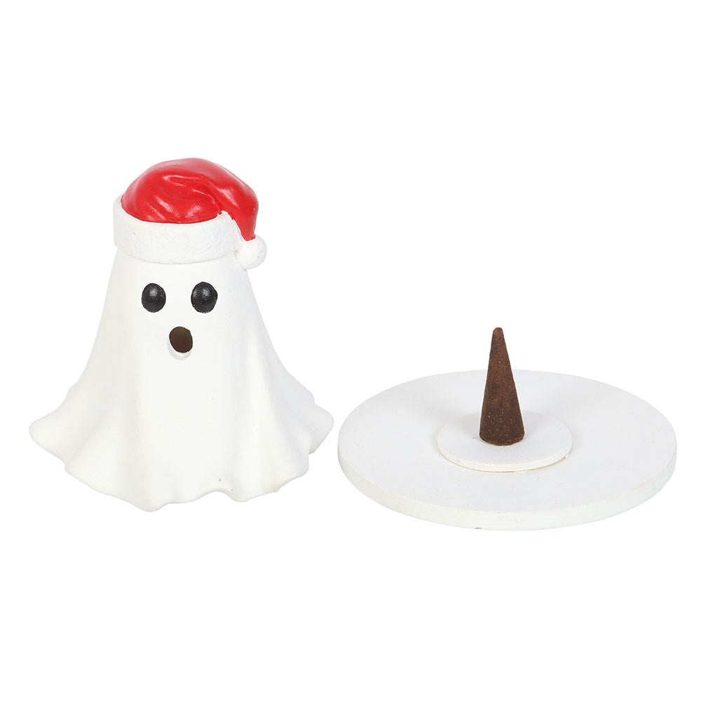 Ghost With Santa Hat Cone Holder