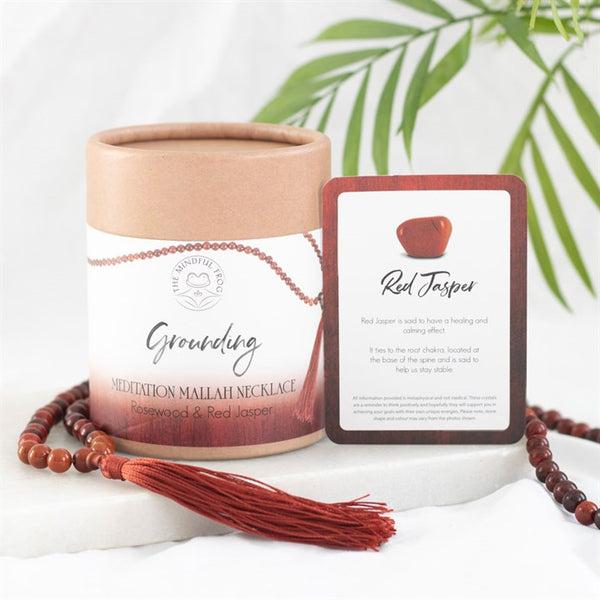 Grounding Rosewood & Red Jasper Mallah