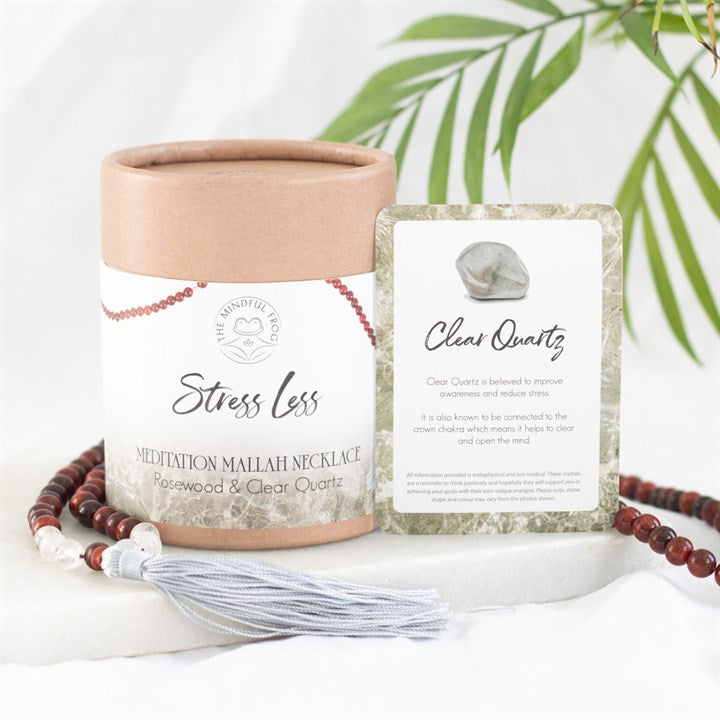 Stress Less Rosewood & Clear QTZ Mallah