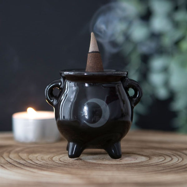 Mystical Moon Cauldron Incense Holder