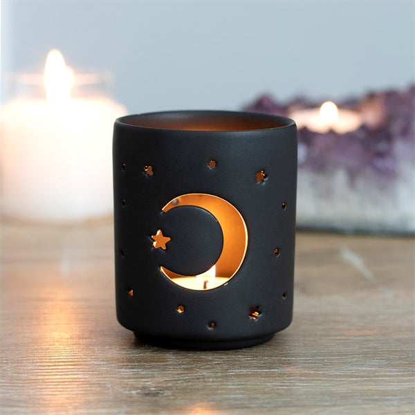 Mystical Moon Cutout Tealight Holder