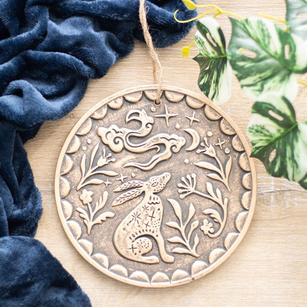 Bronze Terracotta Hare Plaque