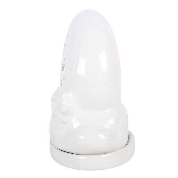White Pastel Skies Moon Incense Cone Holder