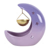 Purple Pastel Crescent Moon Hanging Ceramic Oil Bu