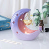 Purple Pastel Crescent Moon Hanging Ceramic Oil Bu