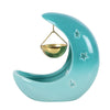 Blue Pastel Crescent Moon Hanging Ceramic Oil Burn