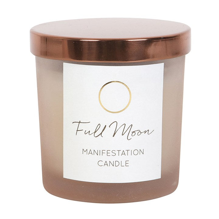 Full Moon Candle with Tigers Eye