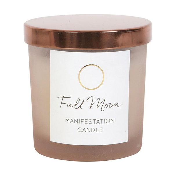 Full Moon Candle with Tigers Eye