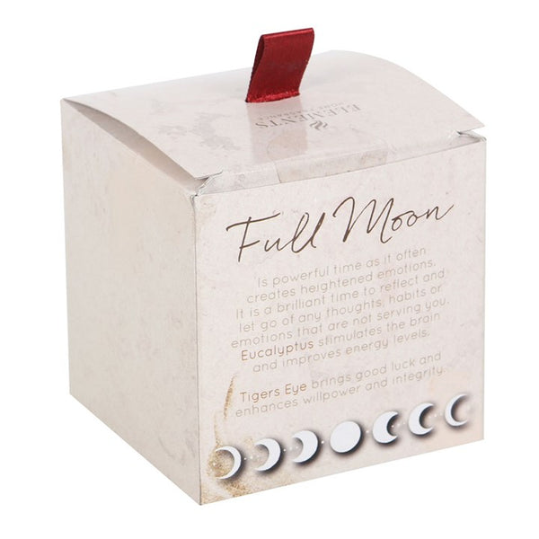 Full Moon Candle with Tigers Eye