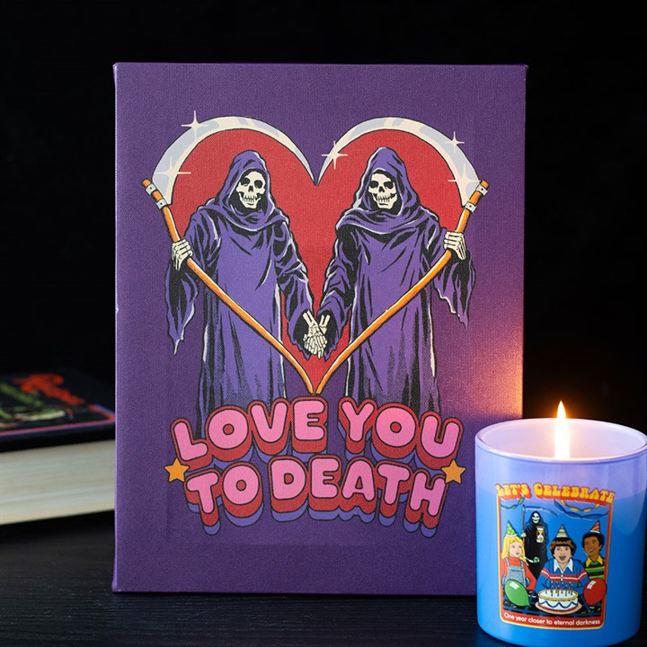 Love You To Death Canvas Plaque
