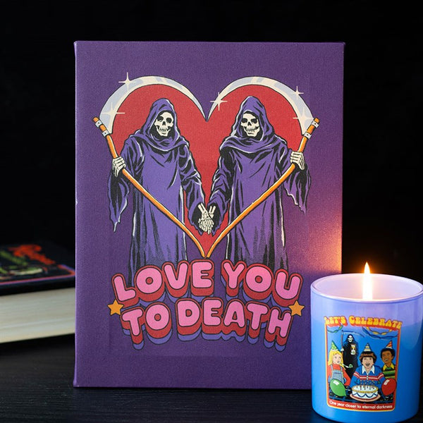 Love You To Death Canvas Plaque