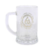 Celtic Triquetra Knot Glass Beer Tankard with Cork