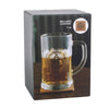 Celtic Triquetra Knot Glass Beer Tankard with Cork