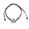 Black Celtic Triquetra Knot Cord Bracelet
