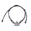 Black Celtic Triquetra Knot Cord Bracelet