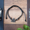 Black Celtic Triquetra Knot Cord Bracelet