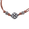 Brown Celtic Shield Knot Leather Cuff Bracelet
