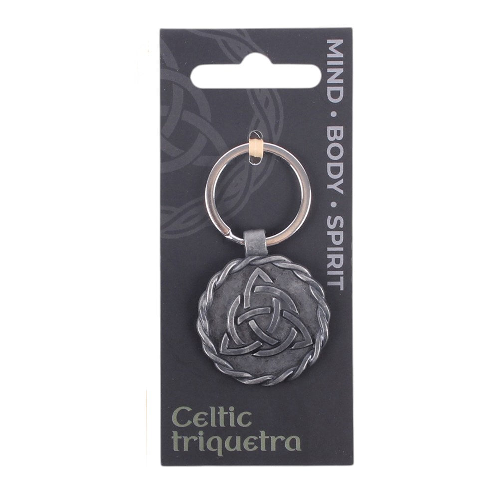 Celtic Triquetra Knot Alloy Keyring