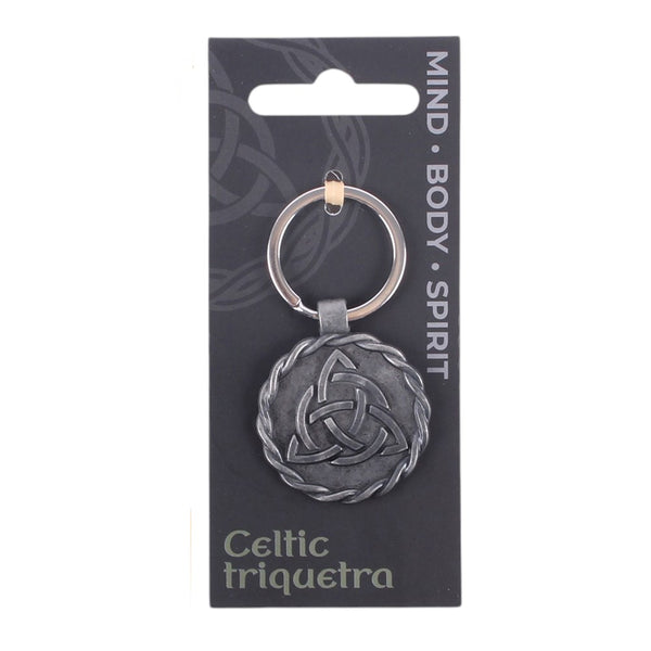 Celtic Triquetra Knot Alloy Keyring