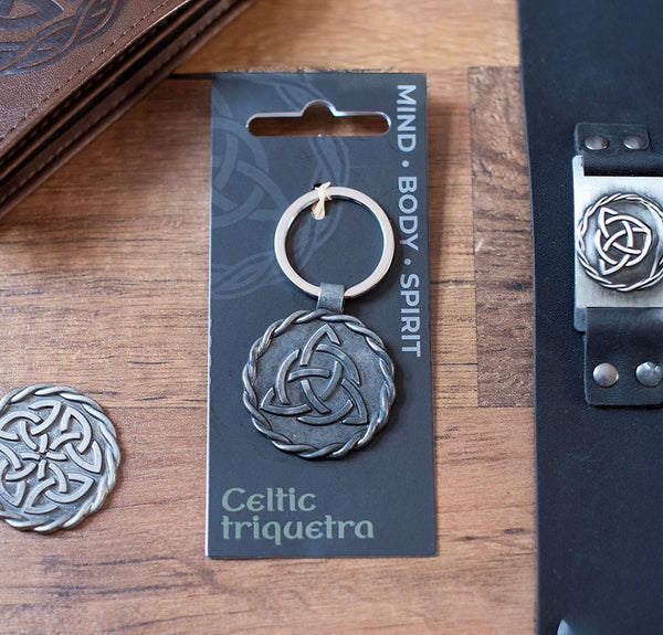 Celtic Triquetra Knot Alloy Keyring