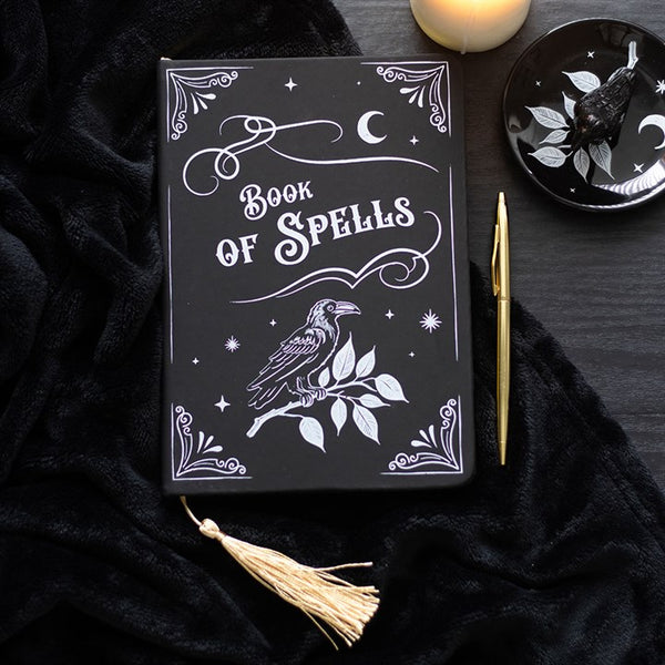 Mystic Raven Book of Spells Notebook