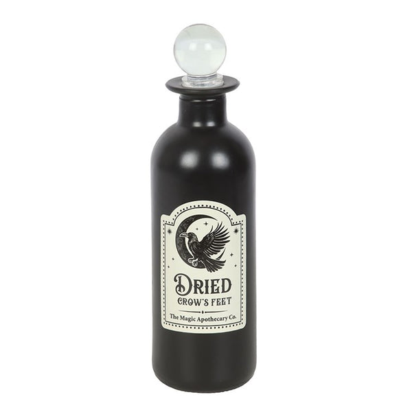 Dried Crows Feet Glass Potion Bottle