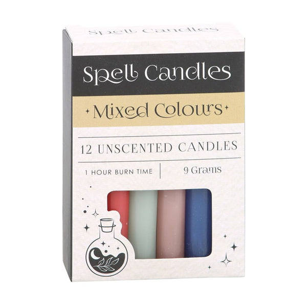 Mixed Colour Spell Candle x 12