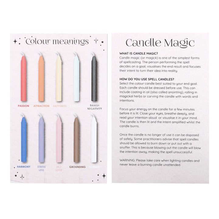 Mixed Colour Spell Candle x 12