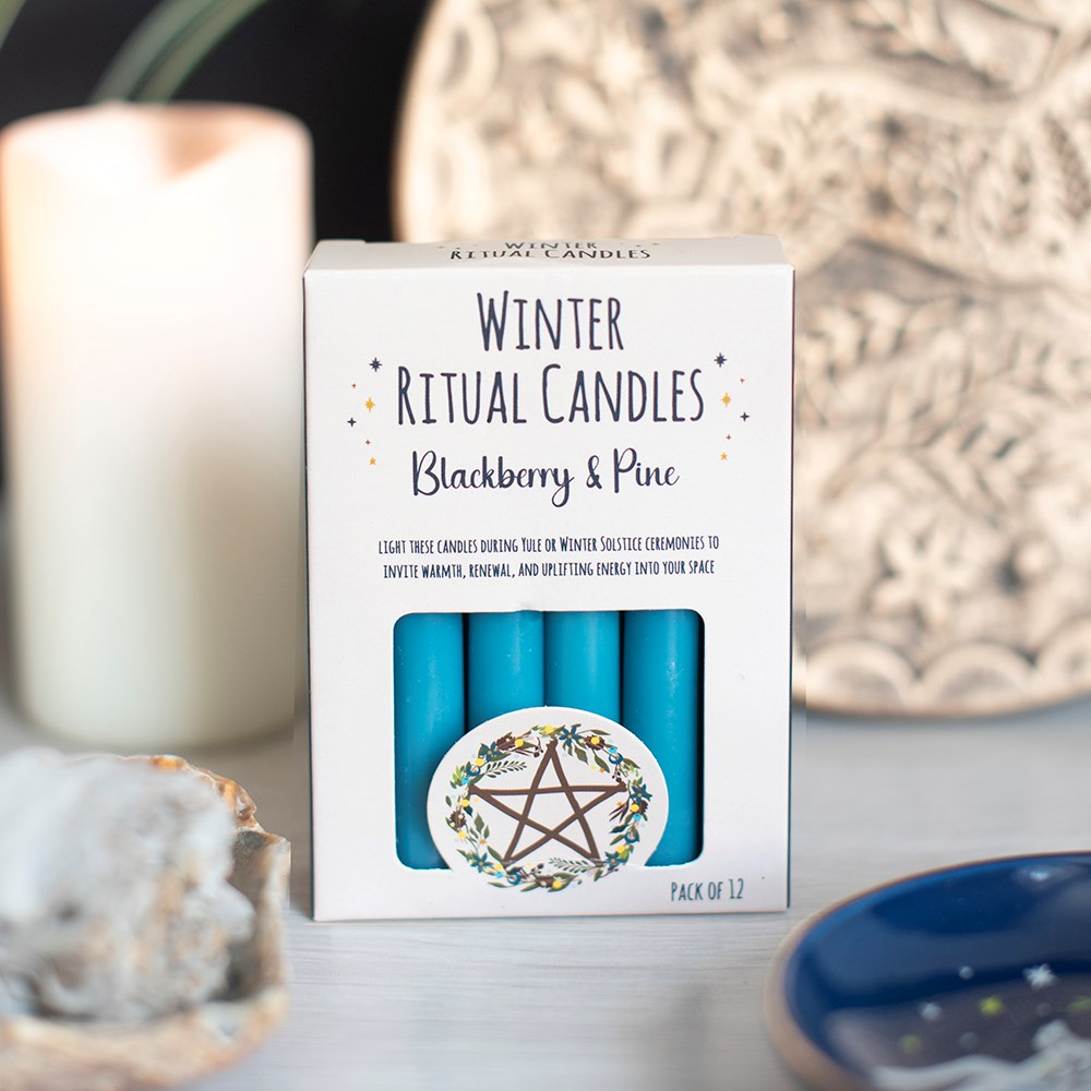 Pack of 12 Blackberry & Pine Winter Ritual Spell C