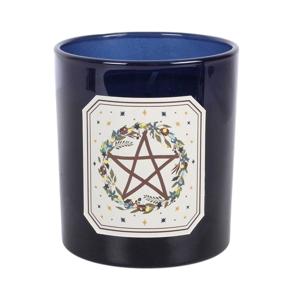 Solstice Wreath Smoky Amber & Vanilla Scented Glas