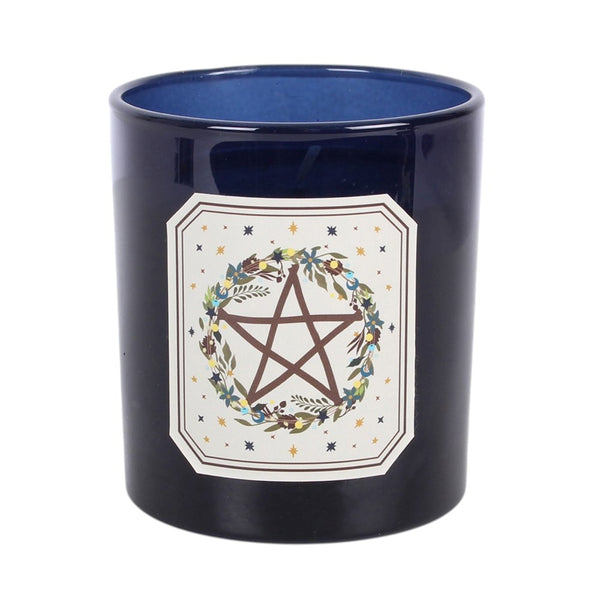 Solstice Wreath Smoky Amber & Vanilla Scented Glas