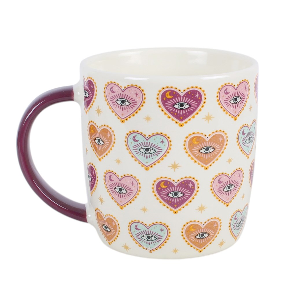 Sacred Sight Heart Print Mug & Tea Infuser Set