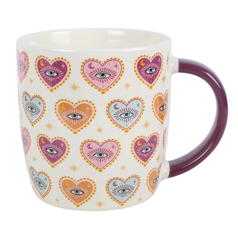 Sacred Sight Heart Print Mug & Tea Infuser Set