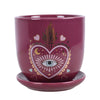 Sacred Sight Heart Plant Pot & Saucer