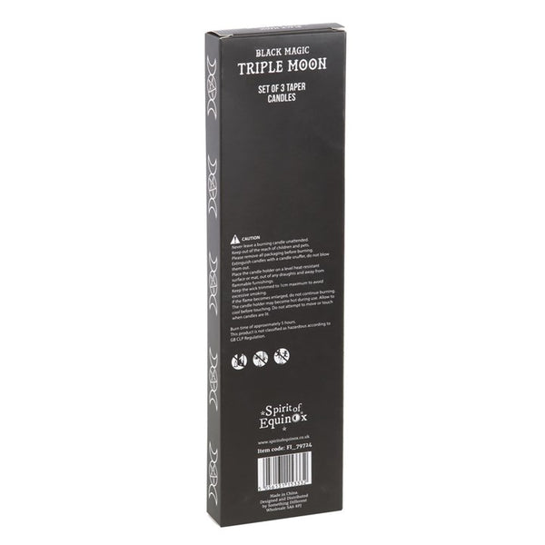 Black Magic Triple Moon Taper Candles