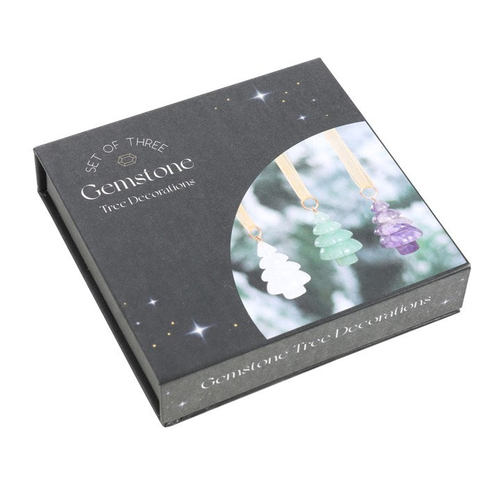 Set of 3 Gemstone Tree Decorations