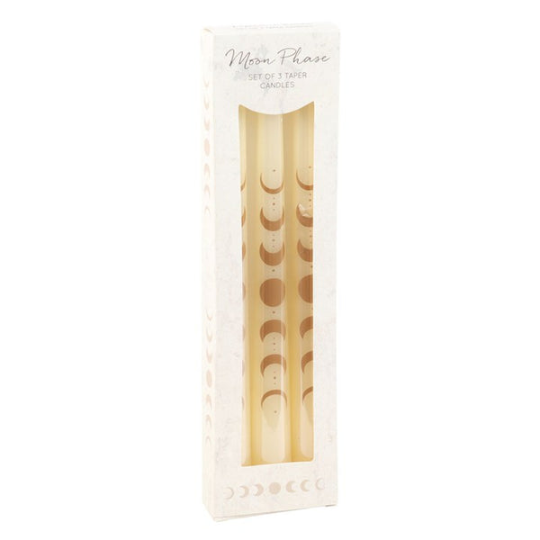 Moon Phase Set of 3 Taper Candles