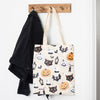 Spooky Cat & Pumpkin Tote Bag